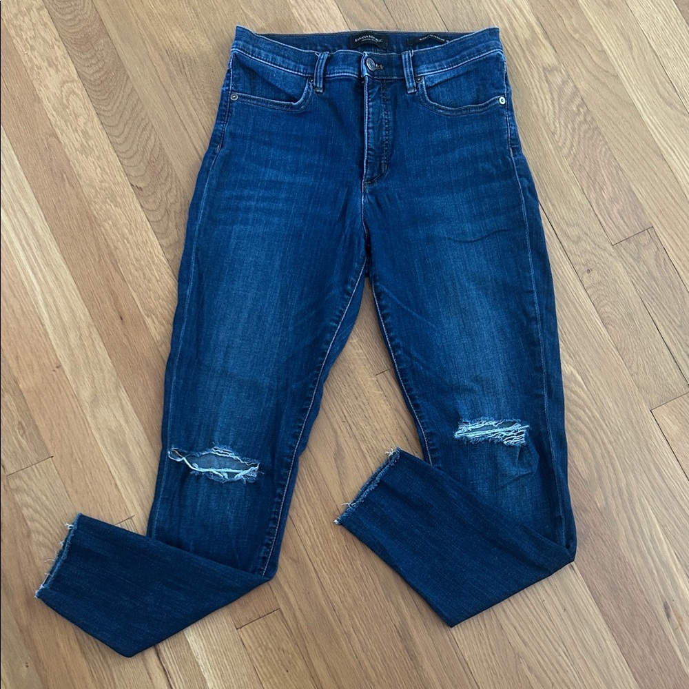 Banana Republic Premium Denim High-Rise Ankle leggings size 28